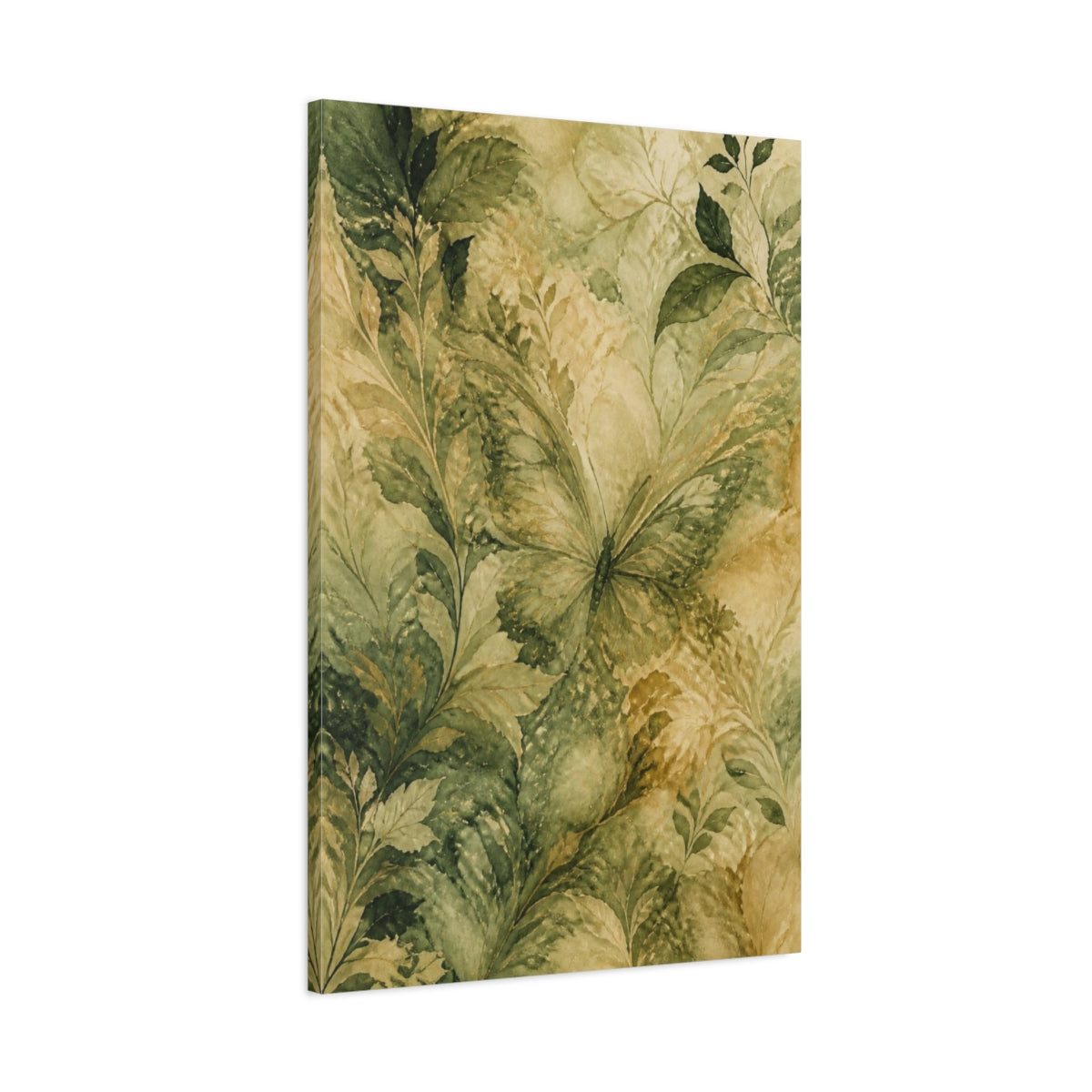 Main Mockup. Abstract Hidden Butterfly shown as canvas print
