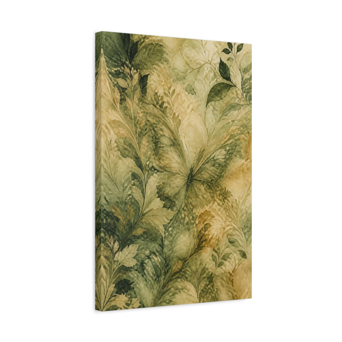 Side Mockup 3. Abstract Hidden Butterfly shown as canvas print