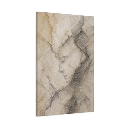 Main Mockup. Abstract Hidden Face Profile shown as canvas print