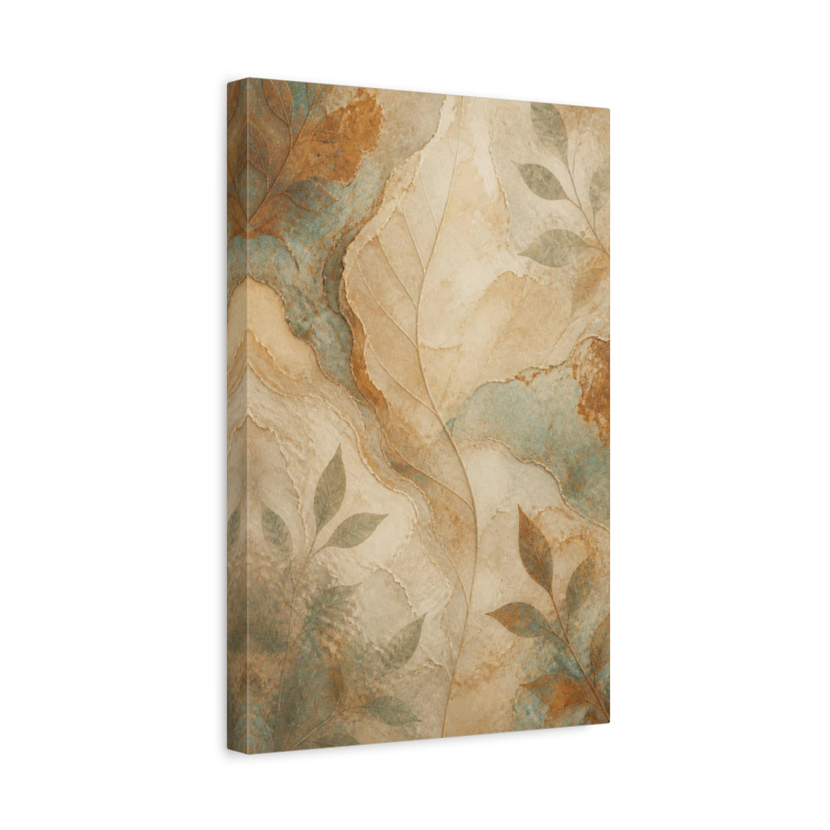 Side Mockup 4. Abstract Hidden Leaf Vein shown as canvas print
