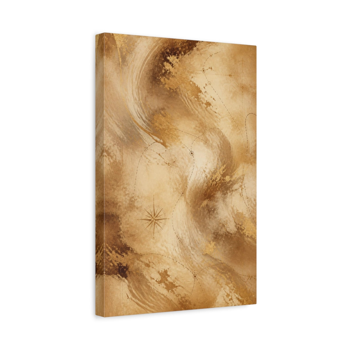 Side Mockup 4. Abstract Hidden Map shown as canvas print