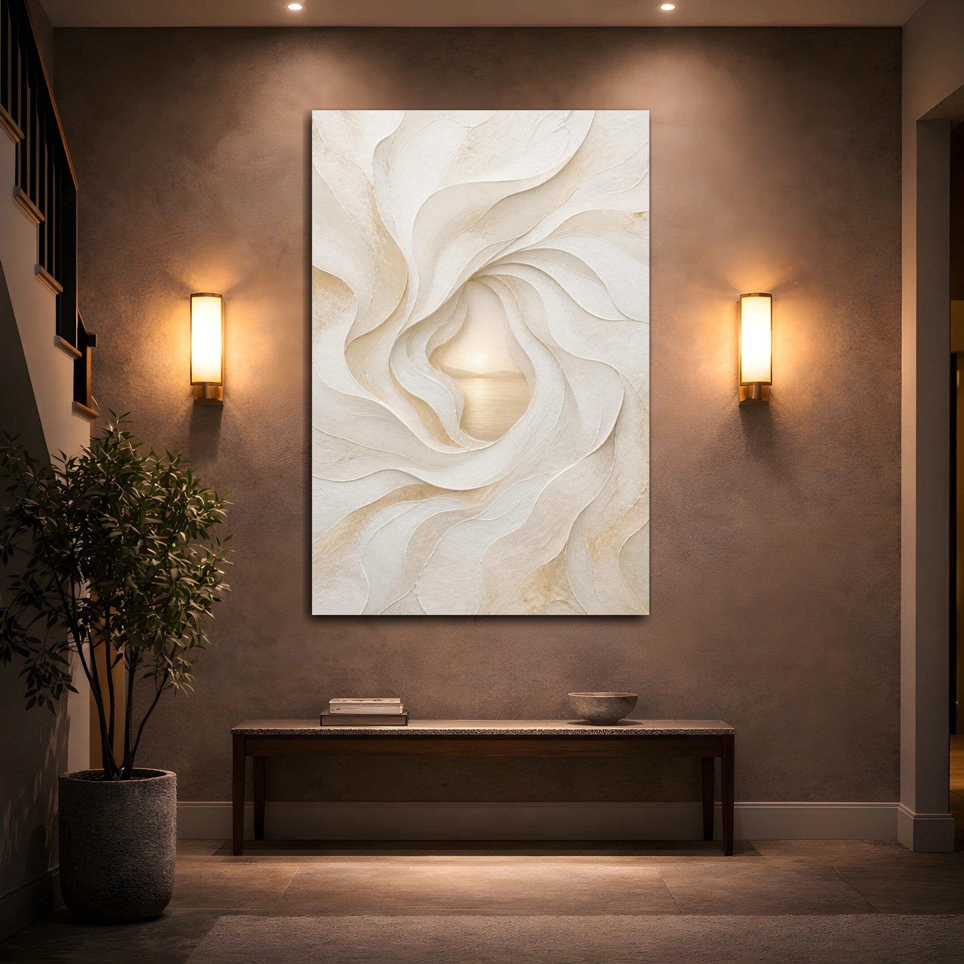 Mockup 2. Abstract Hidden Portal shown as canvas print