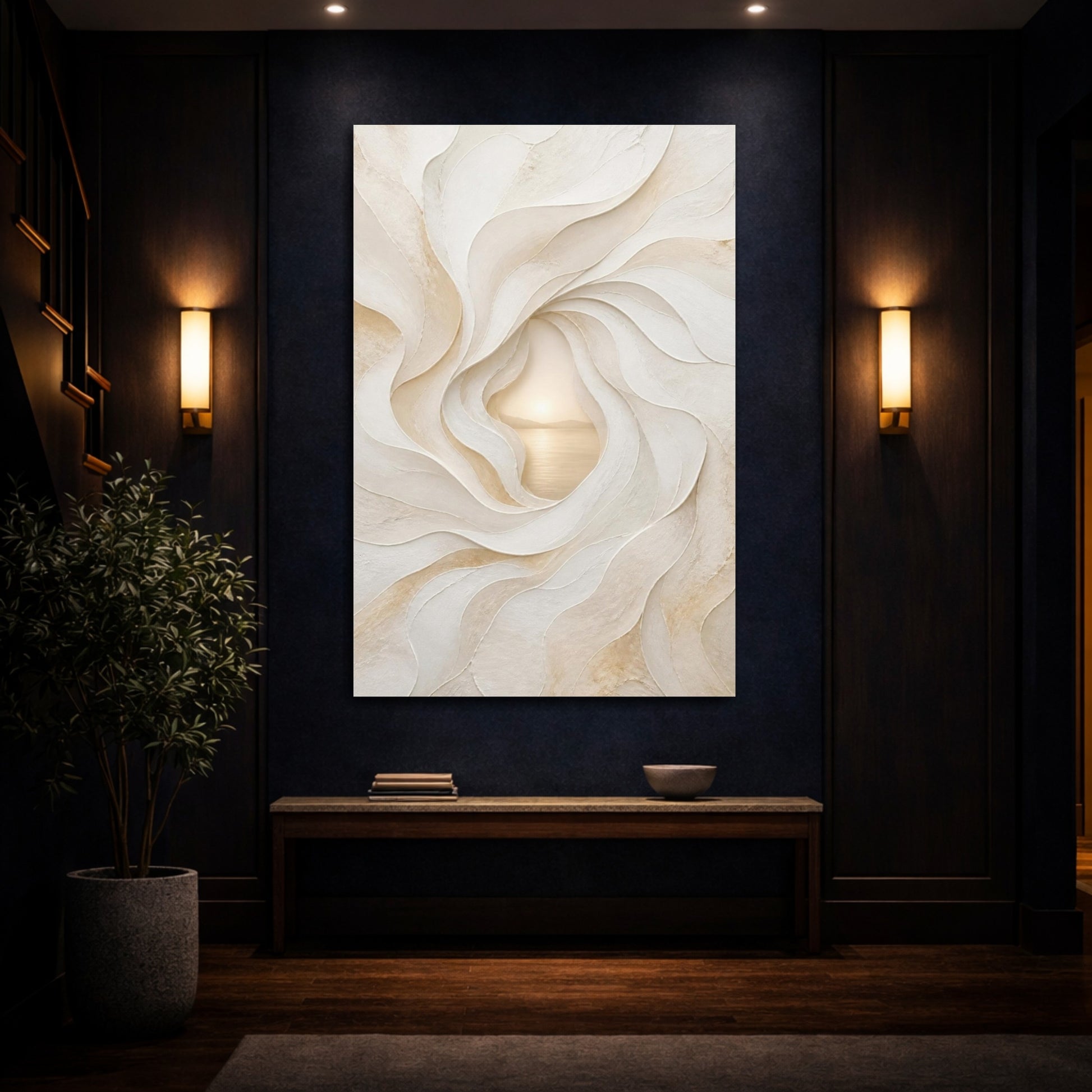 Mockup 4. Abstract Hidden Portal shown as canvas print