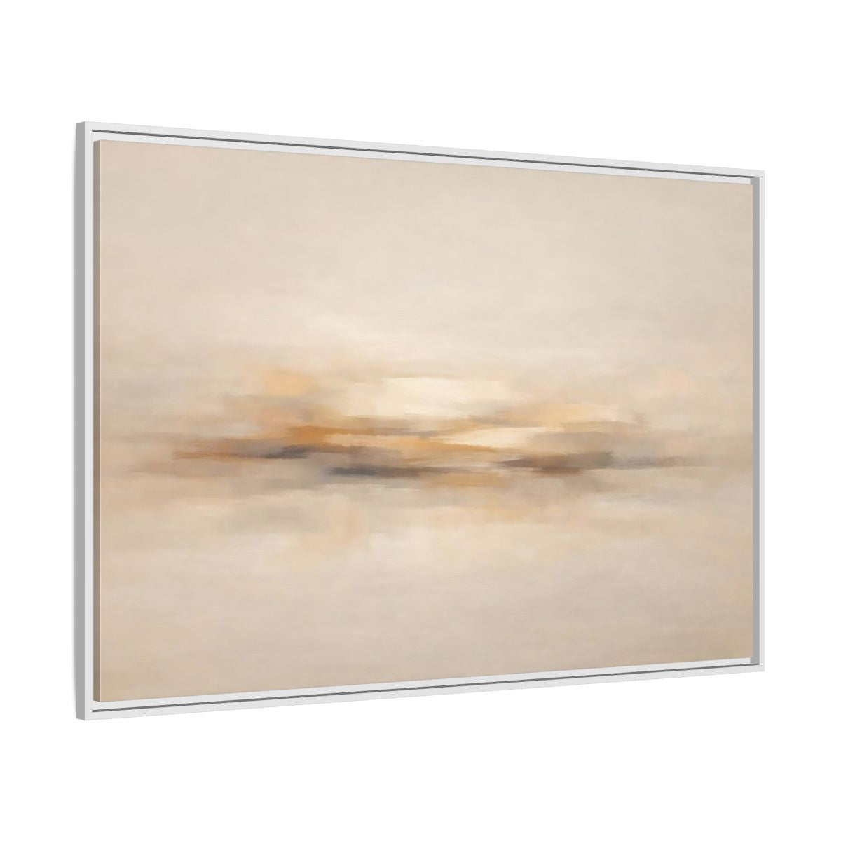 Side Mockup 7. Abstract Abstract Horizon Beige Abstract shown as stretched canvas wall art
