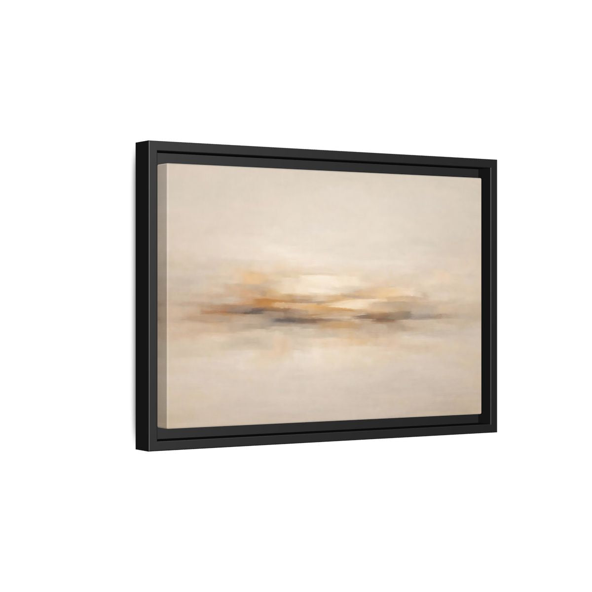 Side Mockup 6. Abstract Abstract Horizon Beige Abstract shown as stretched canvas wall art