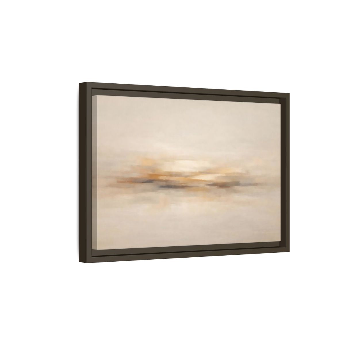 Side Mockup 5. Abstract Abstract Horizon Beige Abstract shown as stretched canvas wall art