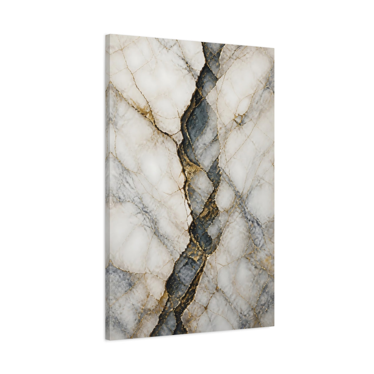 Main Mockup. Abstract Kintsugi Art Kintsugi Gold shown as stretched canvas wall art