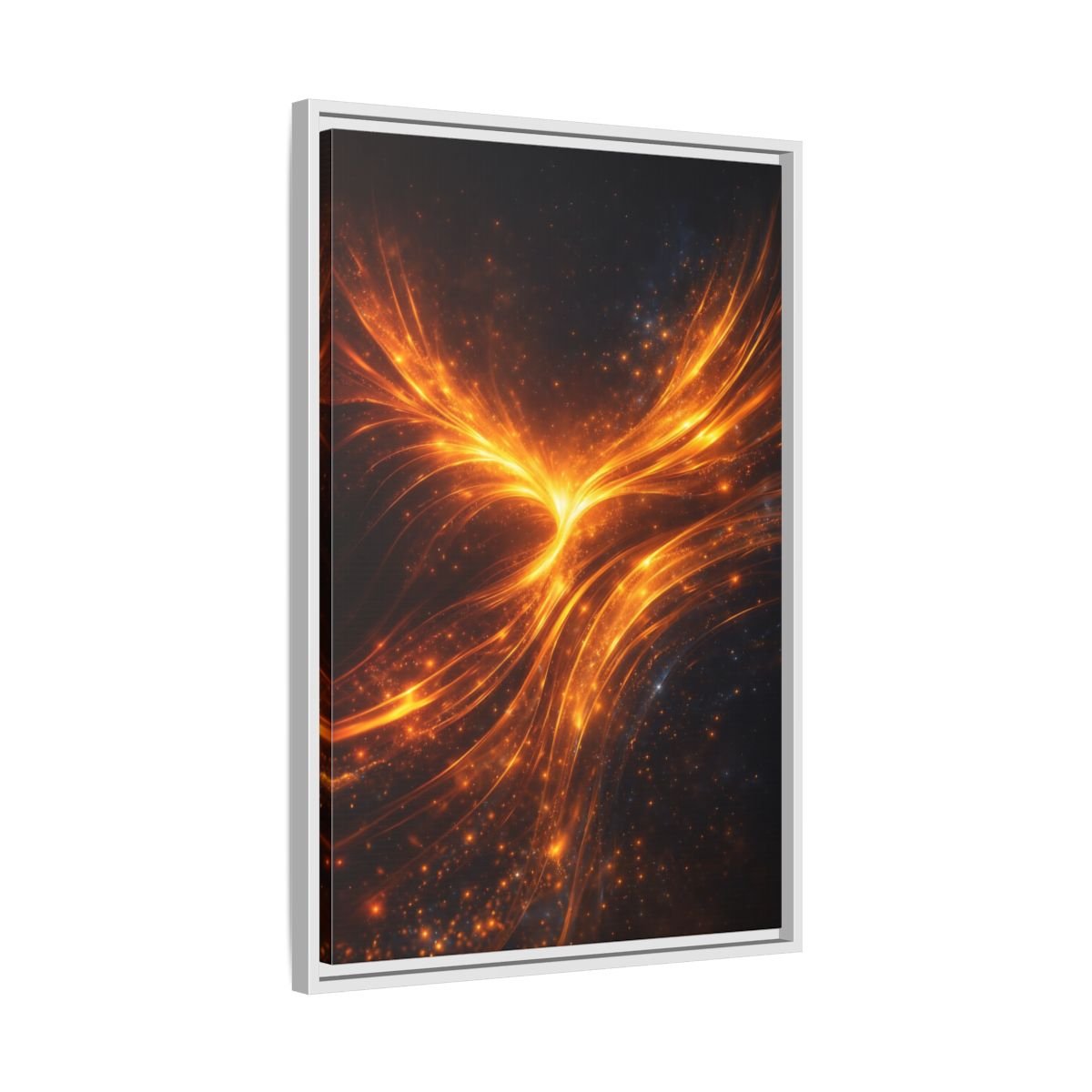 Abstract Light Burst Golden - Framed Canvas Wall Art Print - YesArtYes