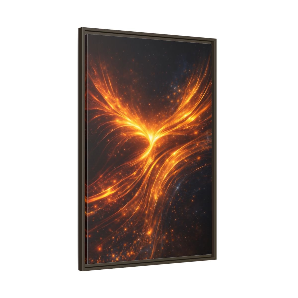 Abstract Light Burst Golden - Framed Canvas Wall Art Print - YesArtYes