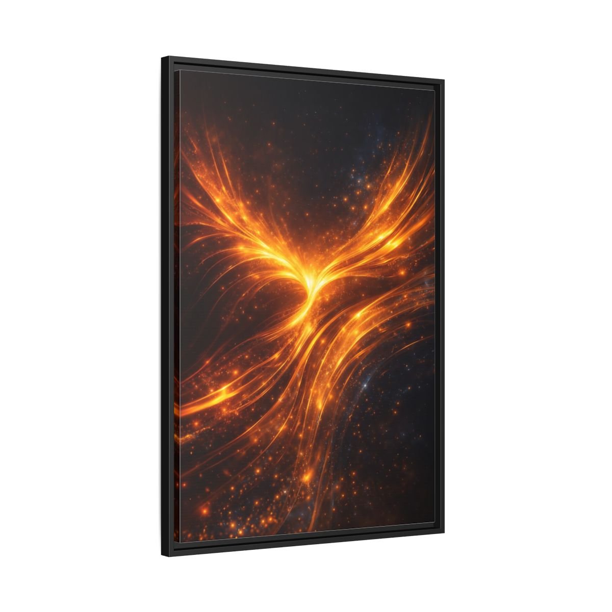 Abstract Light Burst Golden - Framed Canvas Wall Art Print - YesArtYes