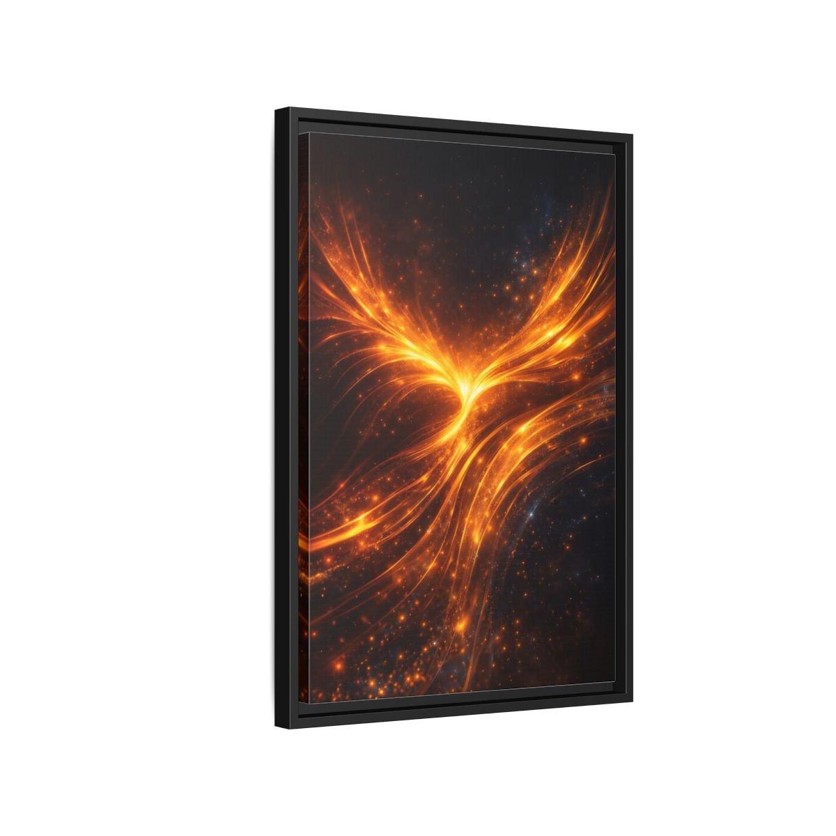 Abstract Light Burst Golden - Framed Canvas Wall Art Print - YesArtYes