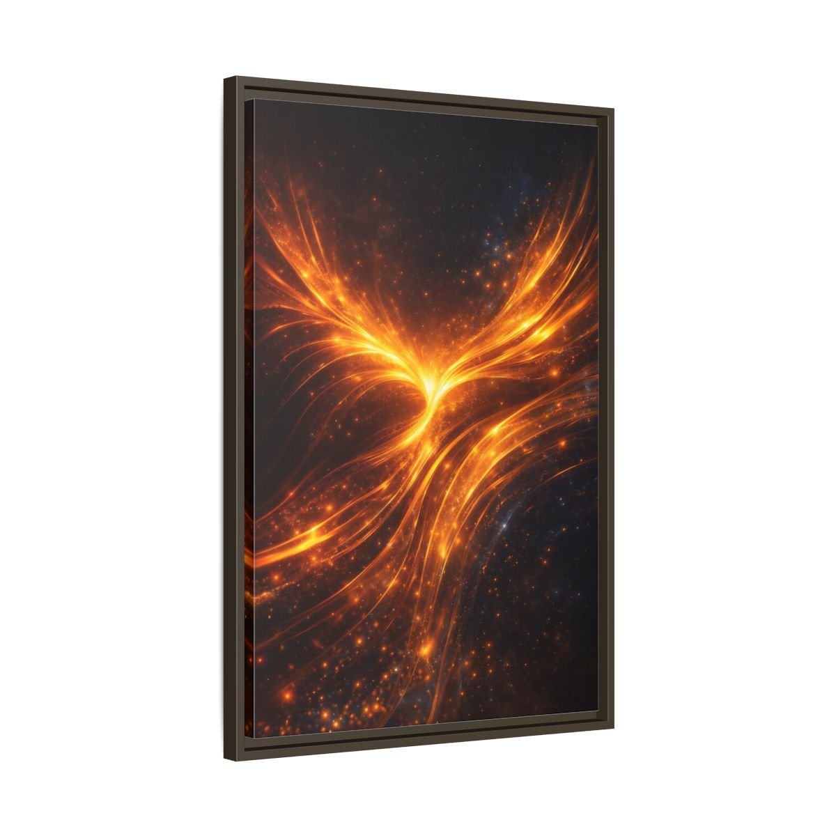 Abstract Light Burst Golden - Framed Canvas Wall Art Print - YesArtYes