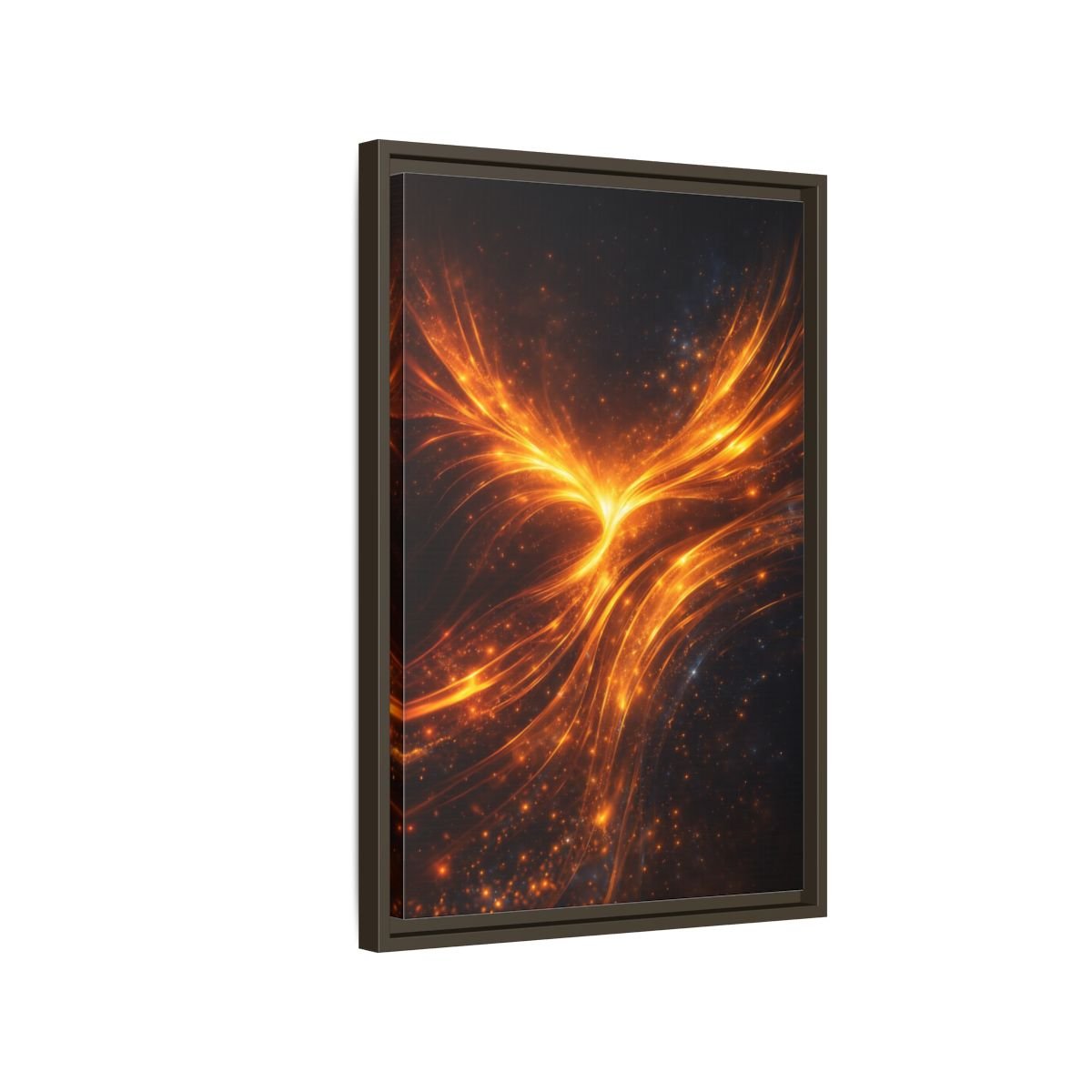 Abstract Light Burst Golden - Framed Canvas Wall Art Print - YesArtYes