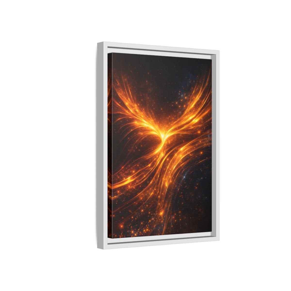 Abstract Light Burst Golden - Framed Canvas Wall Art Print - YesArtYes