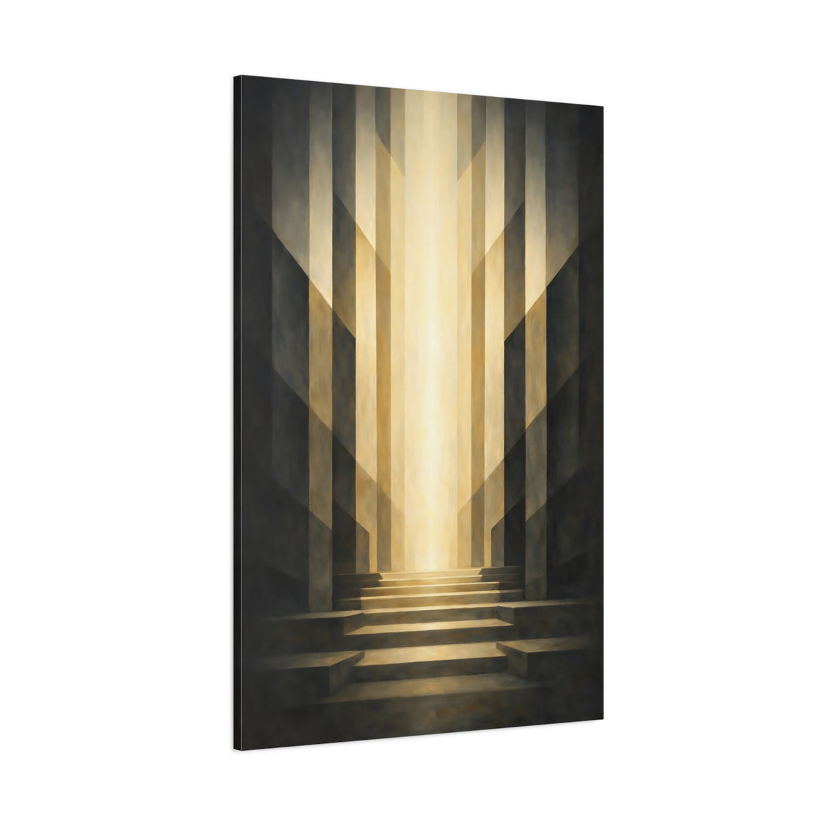 Main Mockup. Abstract Light Pathway Golden Light Pathway shown as stretched canvas wall art