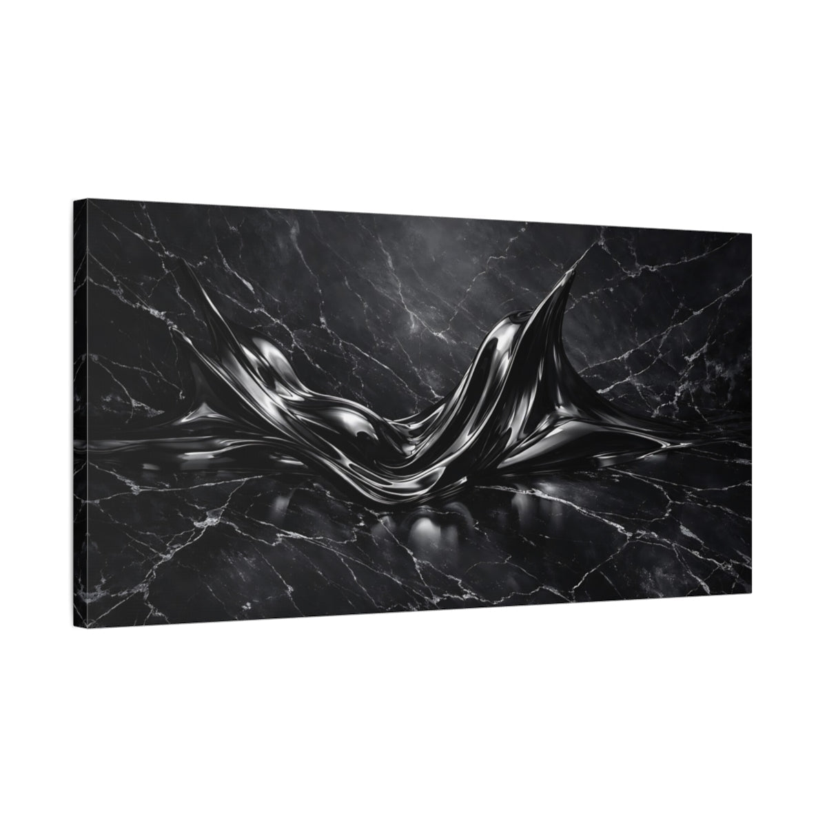 Abstract Liquid Dark - Canvas Wall Art Print - YesArtYes