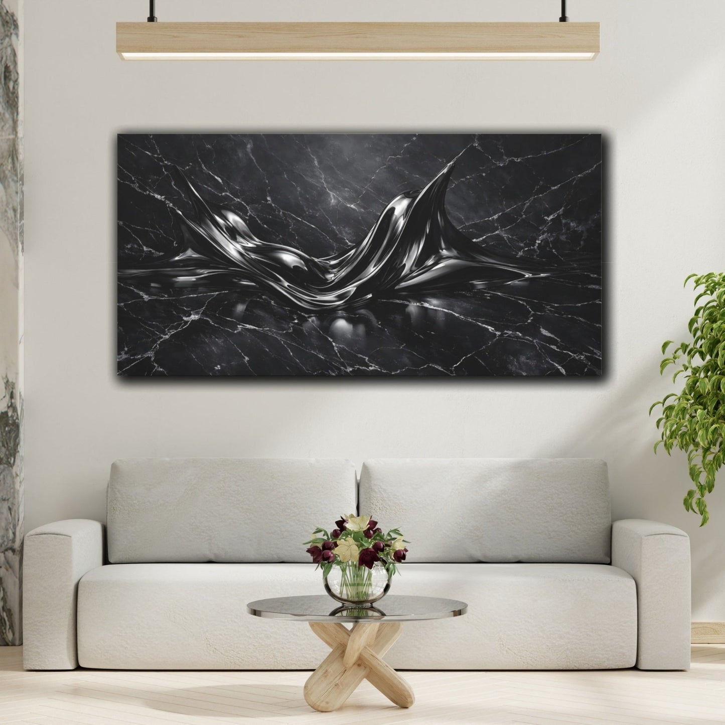 Abstract Liquid Dark - Canvas Wall Art Print - YesArtYes