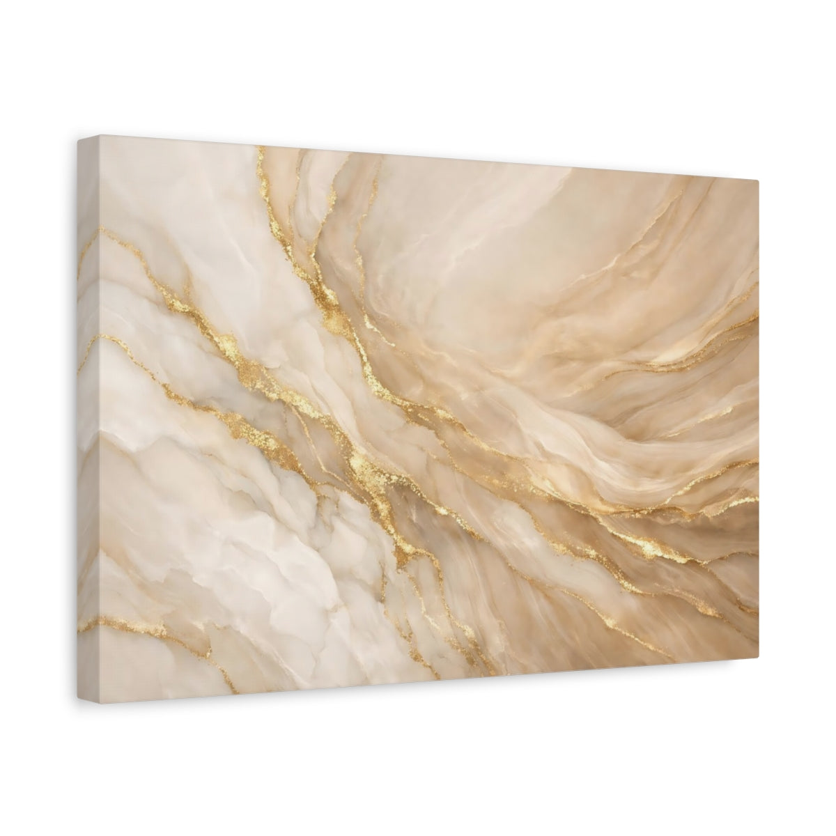 Side Mockup 4. Abstract Marble Texture Gold Marble Abstract shown as stretched canvas wall art