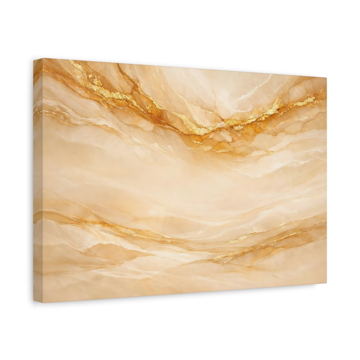 Side Mockup 4. Abstract Marble Veins Gold Marble Abstract shown as stretched canvas wall art