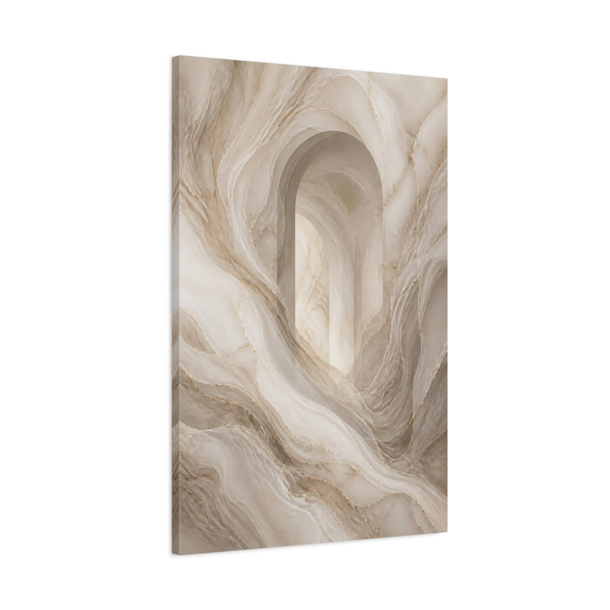 Main Mockup. Abstract Marble Archway shown as canvas print