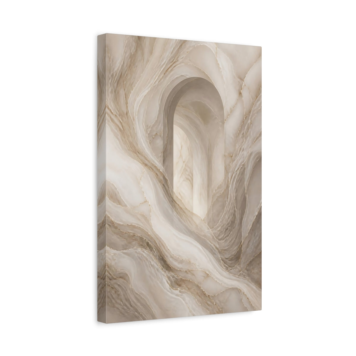 Side Mockup 4. Abstract Marble Archway shown as canvas print