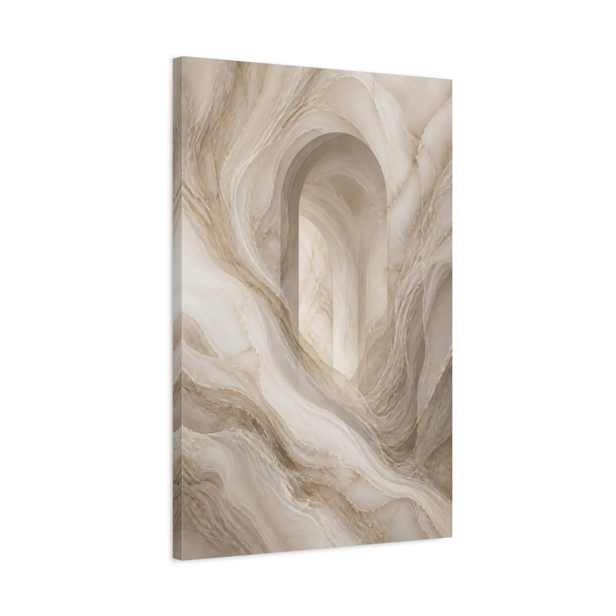 Side Mockup 2. Abstract Marble Archway shown as canvas print