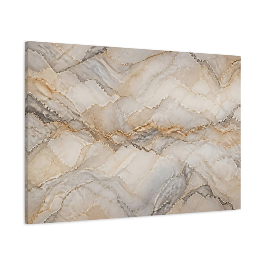 Main Mockup. Abstract Marble Pattern Beige Gold Marble shown as stretched canvas wall art