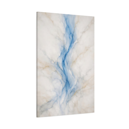 Main Mockup. Abstract Marble Pattern Blue White Marble shown as stretched canvas wall art