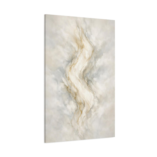 Main Mockup. Abstract Marble Texture Beige Gold Abstract shown as stretched canvas wall art