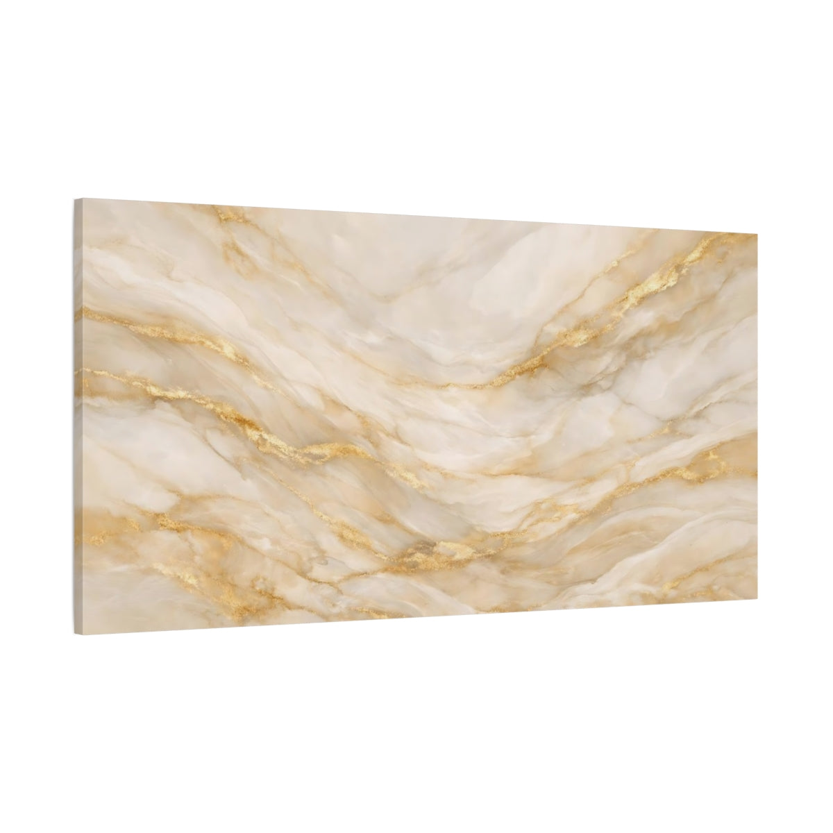 Main Mockup. Abstract Marble Texture Beige Gold Marble shown as stretched canvas wall art