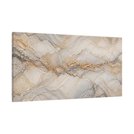Main Mockup. Abstract Marble Texture Beige Grey Marble shown as stretched canvas wall art