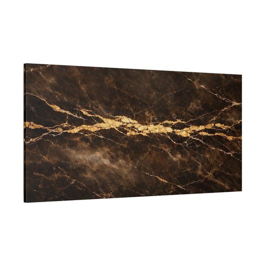 Main Mockup. Abstract Marble Texture Brown Gold Marble shown as stretched canvas wall art