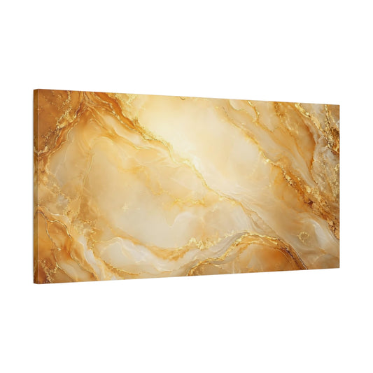 Main Mockup. Abstract Marble Texture Golden Marble shown as stretched canvas wall art