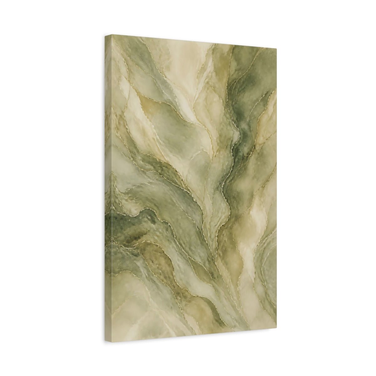 Abstract Marble Texture Green Canvas Print – Living Room, Above Sofa - YesArtYes