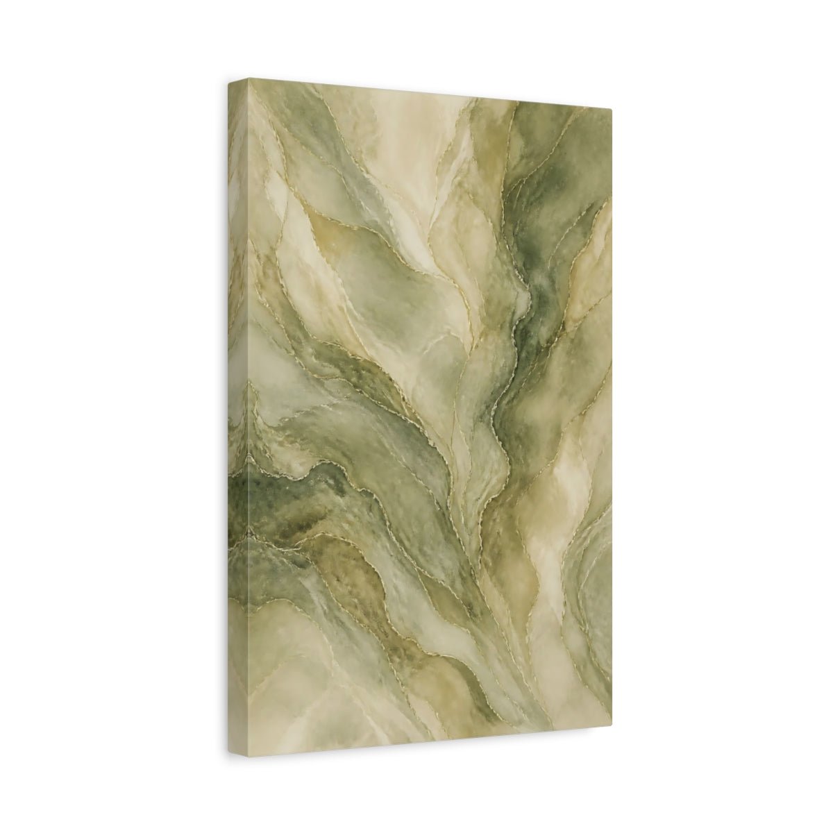 Abstract Marble Texture Green Canvas Print – Living Room, Above Sofa - YesArtYes