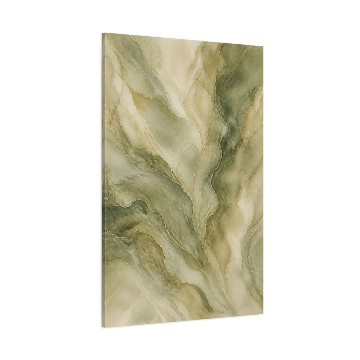 Abstract Marble Texture Green Canvas Print – Living Room, Above Sofa - YesArtYes