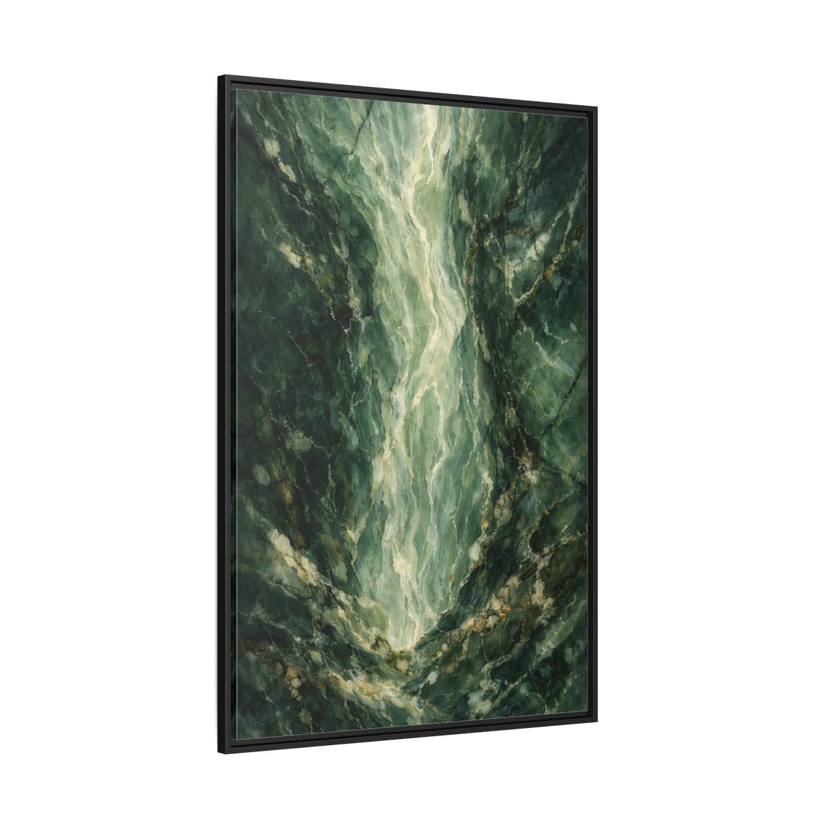 Main Mockup. Abstract Marble Texture Green Marble shown as stretched canvas wall art