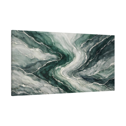 Main Mockup. Abstract Marble Texture Green Marble shown as stretched canvas wall art