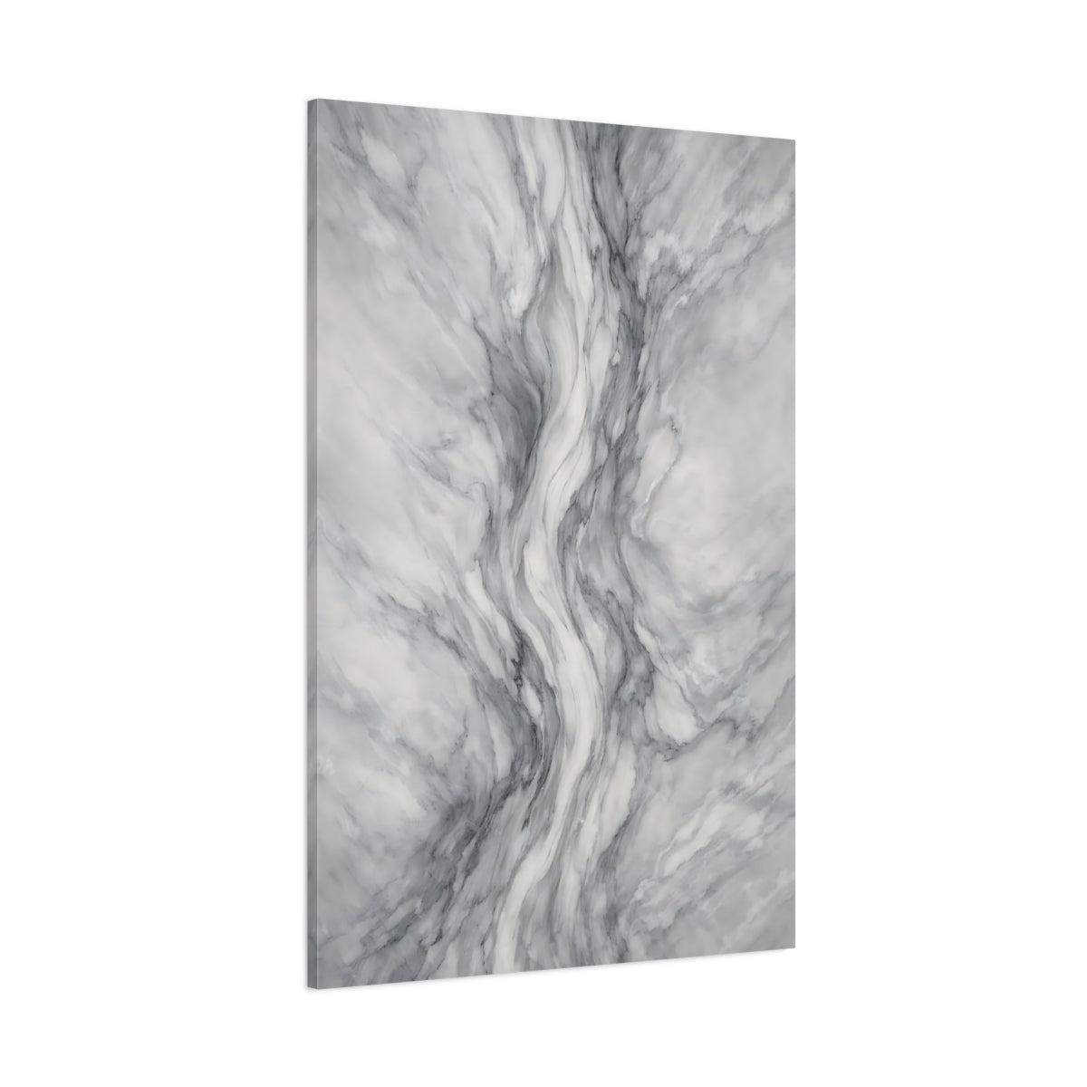 Main Mockup. Abstract Marble Texture Grey And White Marble shown as stretched canvas wall art