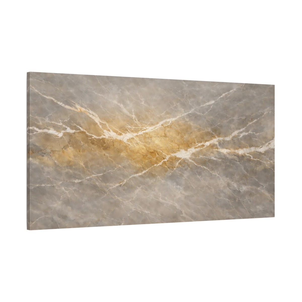 Main Mockup. Abstract Marble Texture Grey Gold Marble shown as stretched canvas wall art