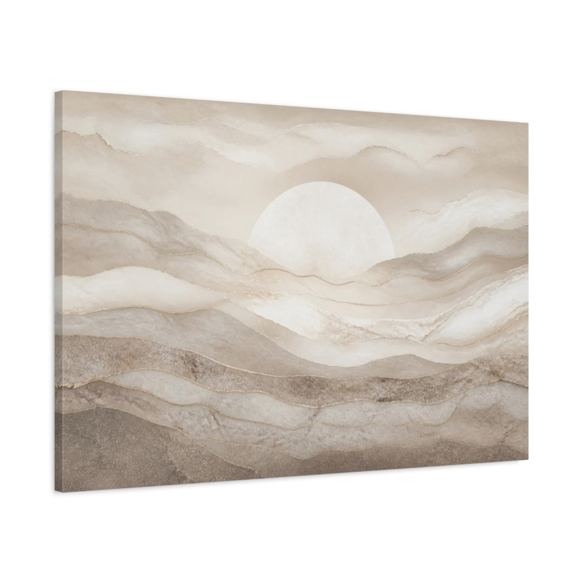 Main Mockup. Abstract Mineral Layers shown as canvas print