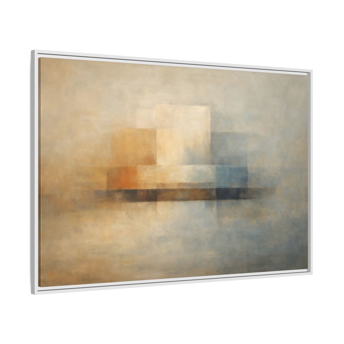 Side Mockup 7. Abstract Abstract Forms Neutral Abstract shown as stretched canvas wall art