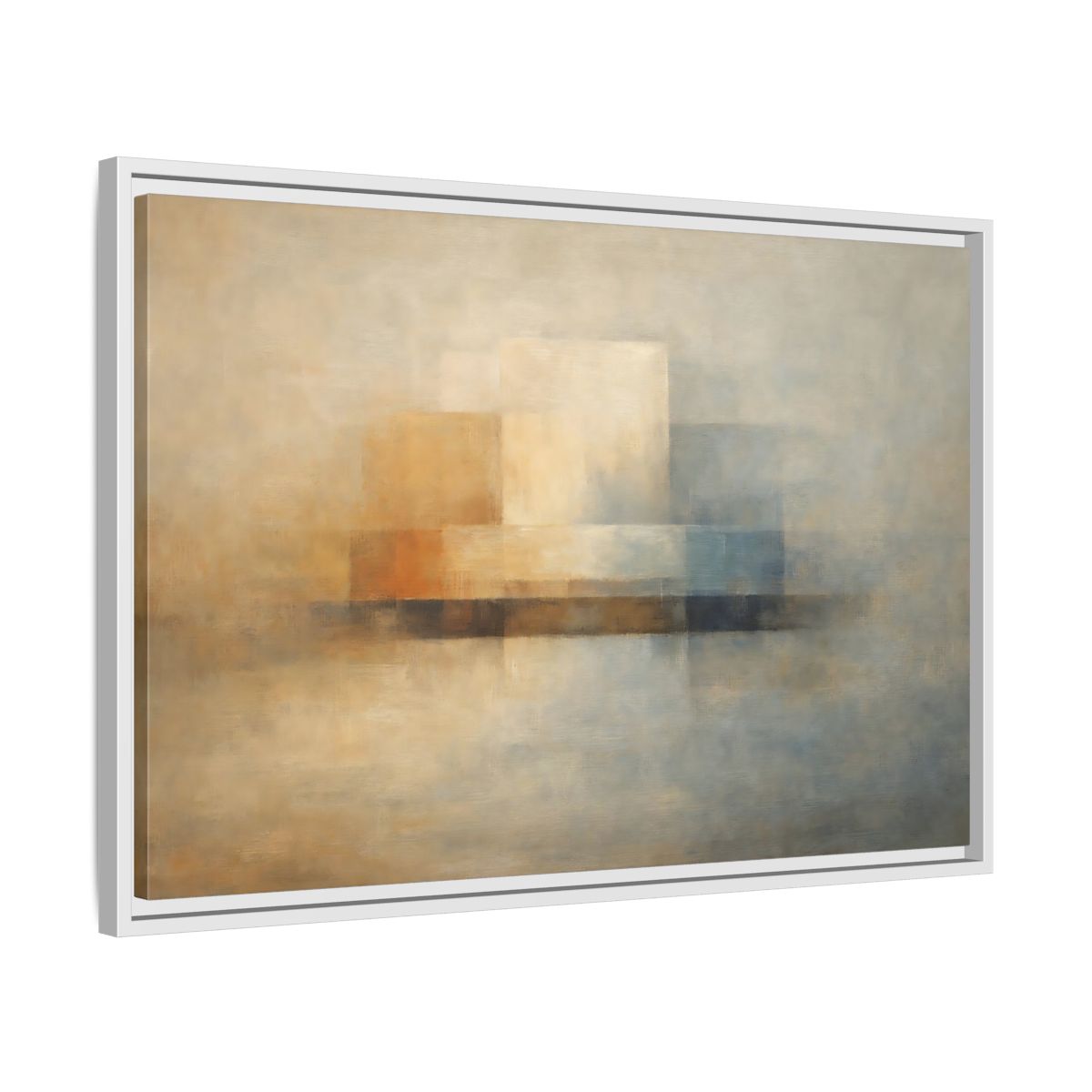Side Mockup 10. Abstract Abstract Forms Neutral Abstract shown as stretched canvas wall art