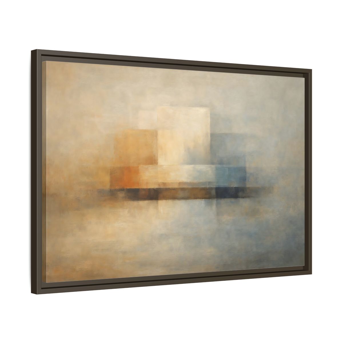 Side Mockup 11. Abstract Abstract Forms Neutral Abstract shown as stretched canvas wall art