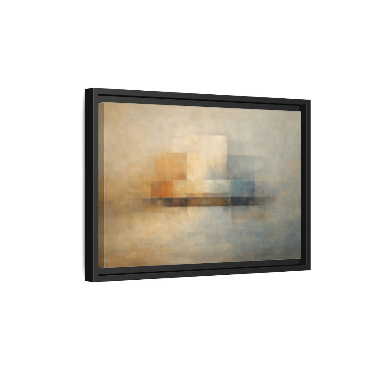 Side Mockup 6. Abstract Abstract Forms Neutral Abstract shown as stretched canvas wall art