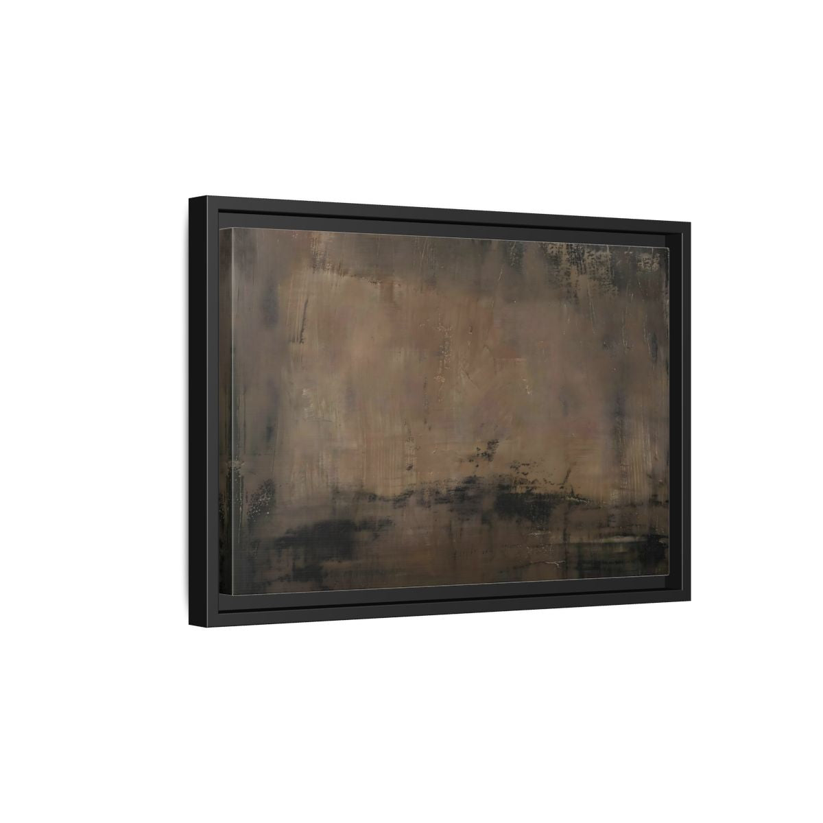 Side Mockup 6. Abstract Abstract Texture Brown And Black shown as stretched canvas wall art