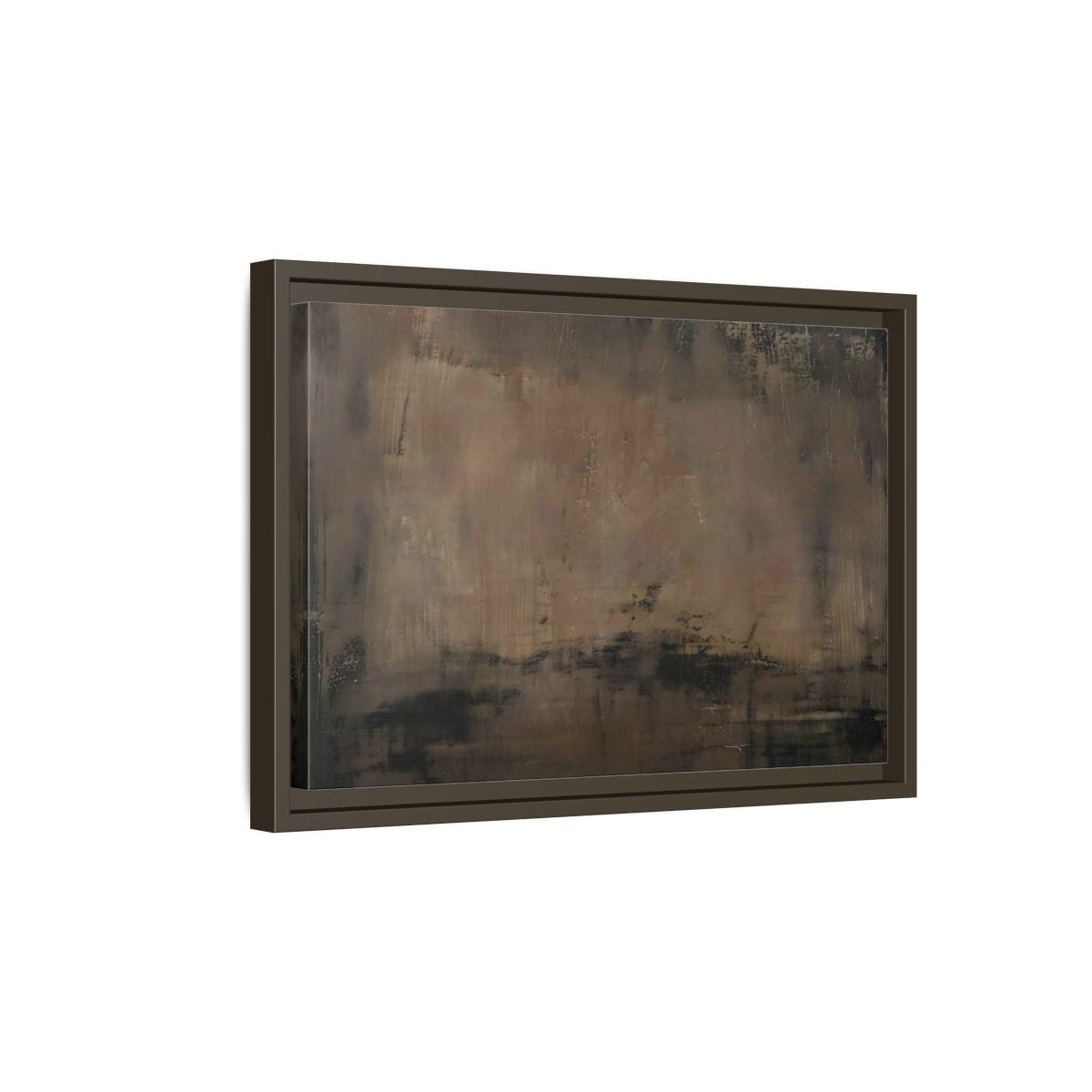 Side Mockup 5. Abstract Abstract Texture Brown And Black shown as stretched canvas wall art