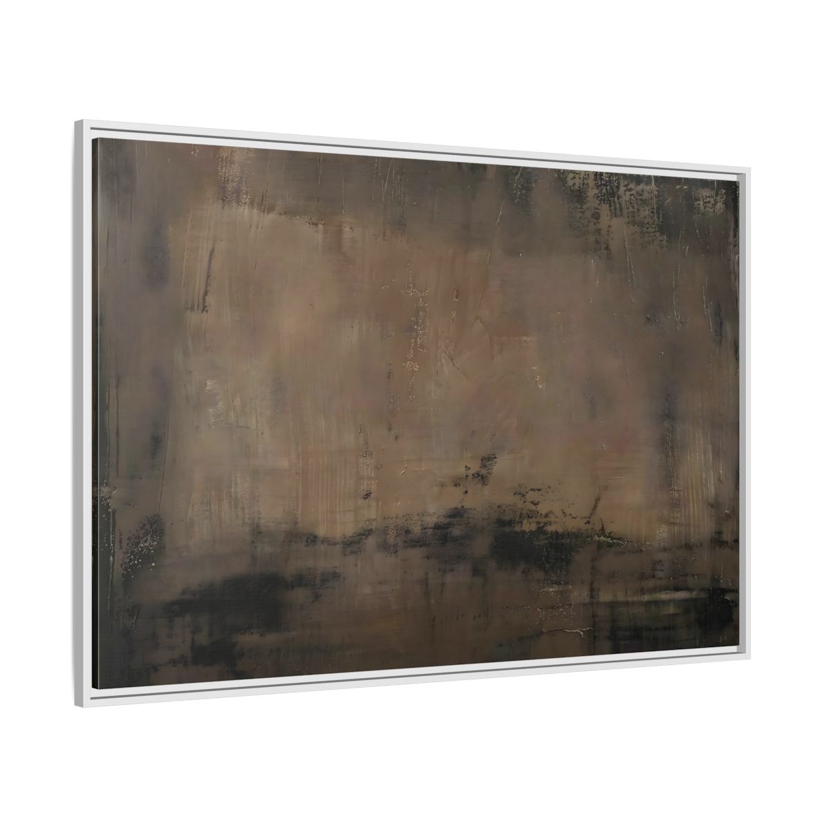 Side Mockup 7. Abstract Abstract Texture Brown And Black shown as stretched canvas wall art