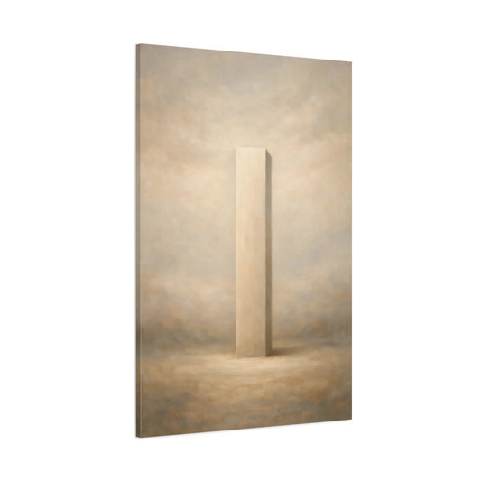 Abstract Monolith Brown Beige - Canvas Wall Art Print - YesArtYes