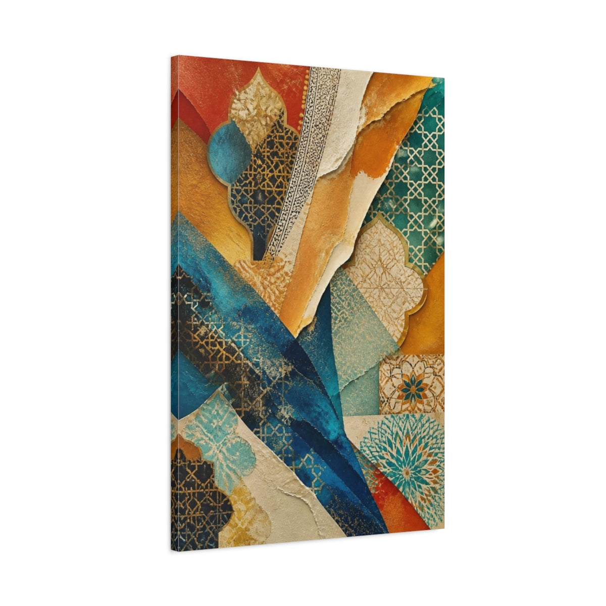 Main Mockup. Abstract Moroccan Motif shown as canvas print
